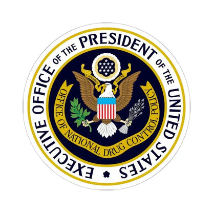 Office of National Drug Control Policy - STICKER Vinyl Kiss-Cut Decal 6 Inch White - The Sticker Space