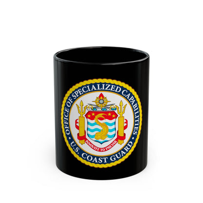 Office of Specialized Capabilities USCG (U.S. Coast Guard) Black Coffee Mug-11oz-The Sticker Space