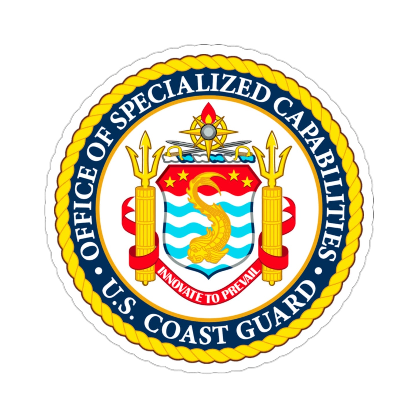 Office of Specialized Capabilities USCG (U.S. Coast Guard) STICKER Vinyl Die-Cut Decal-2 Inch-The Sticker Space