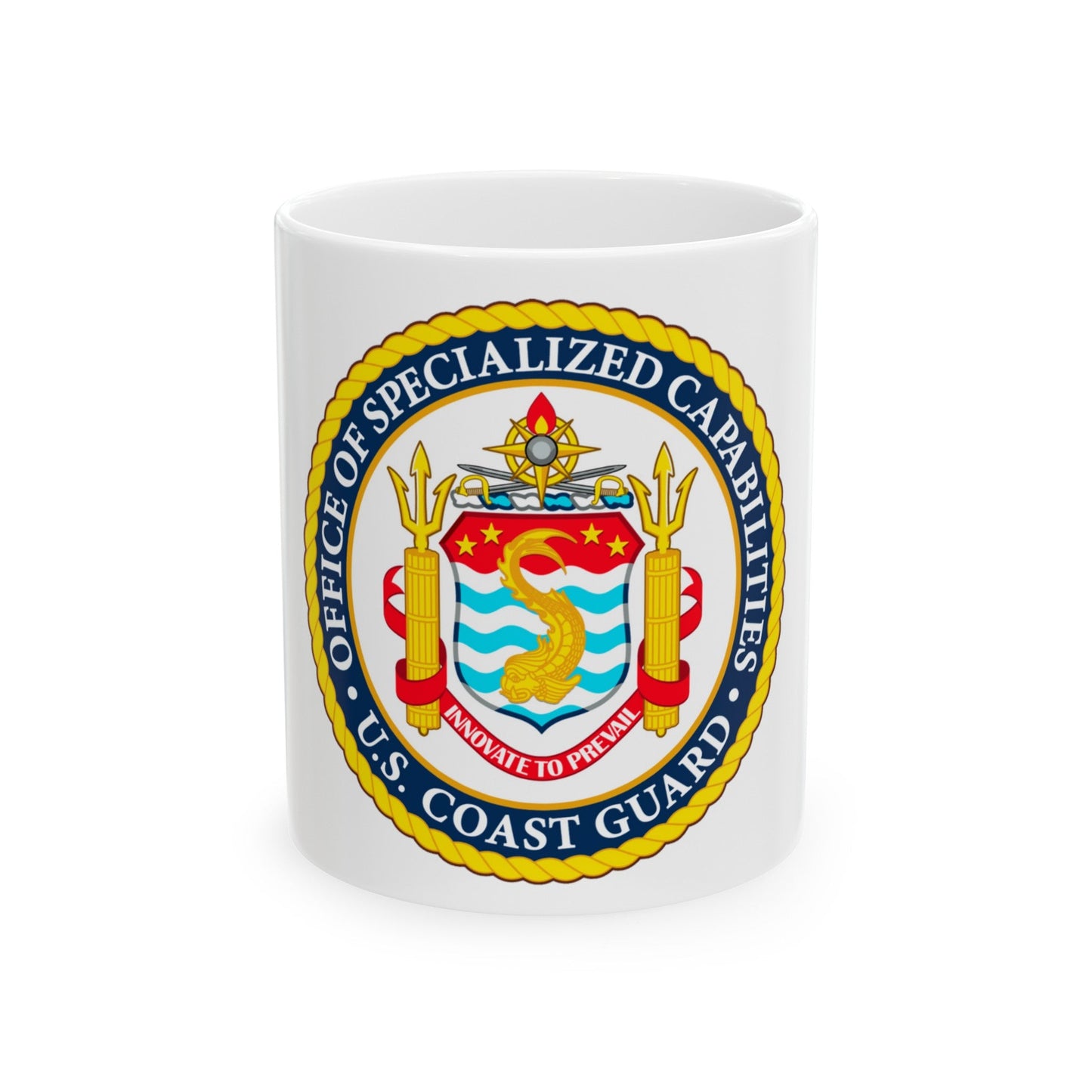 Office of Specialized Capabilities USCG (U.S. Coast Guard) White Coffee Mug-11oz-The Sticker Space