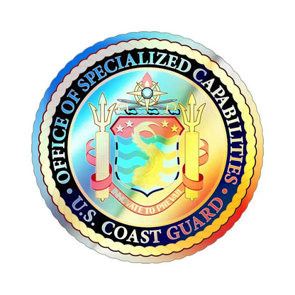 Office of Specialized Capabilities USCG (U.S. Coast Guard) Holographic STICKER Die-Cut Vinyl Decal 4 Inch Holographic - The Sticker Space