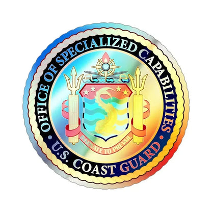 Office of Specialized Capabilities USCG (U.S. Coast Guard) Holographic STICKER Die-Cut Vinyl Decal 5 Inch Holographic - The Sticker Space