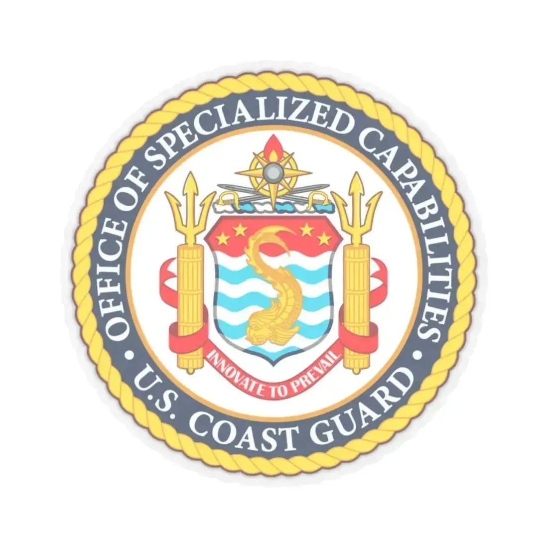 Office of Specialized Capabilities USCG (U.S. Coast Guard) STICKER Vinyl Kiss-Cut Decal 2 Inch Transparent - The Sticker Space