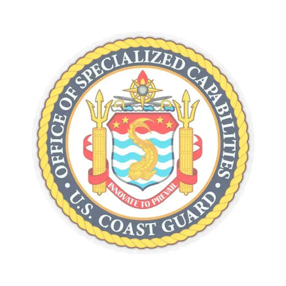 Office of Specialized Capabilities USCG (U.S. Coast Guard) STICKER Vinyl Kiss-Cut Decal 2 Inch Transparent - The Sticker Space