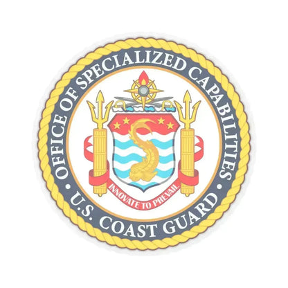 Office of Specialized Capabilities USCG (U.S. Coast Guard) STICKER Vinyl Kiss-Cut Decal 4 Inch Transparent - The Sticker Space