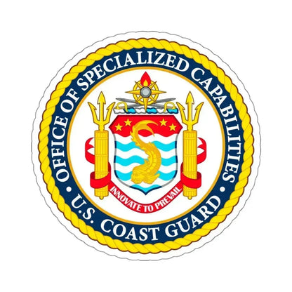 Office of Specialized Capabilities USCG (U.S. Coast Guard) STICKER Vinyl Kiss-Cut Decal 4 Inch White - The Sticker Space
