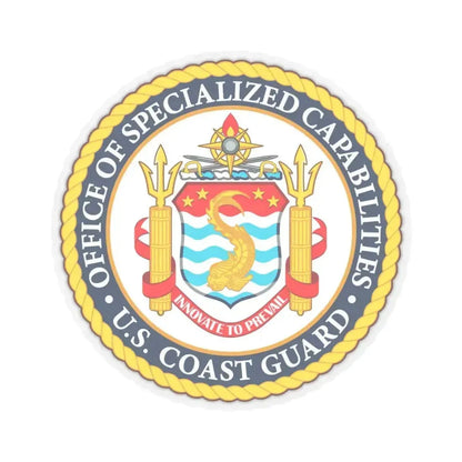 Office of Specialized Capabilities USCG (U.S. Coast Guard) STICKER Vinyl Kiss-Cut Decal 6 Inch Transparent - The Sticker Space