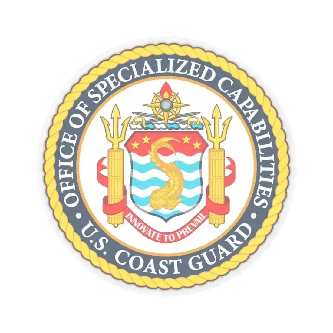 Office of Specialized Capabilities USCG (U.S. Coast Guard) STICKER Vinyl Kiss-Cut Decal 6 Inch Transparent - The Sticker Space
