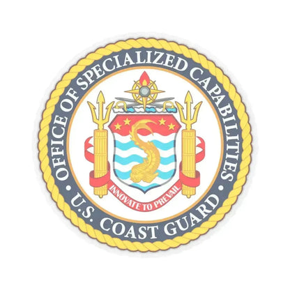 Office of Specialized Capabilities USCG (U.S. Coast Guard) STICKER Vinyl Kiss-Cut Decal 6 Inch Transparent - The Sticker Space