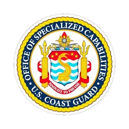 Office of Specialized Capabilities USCG (U.S. Coast Guard) STICKER Vinyl Kiss-Cut Decal 6 Inch White - The Sticker Space