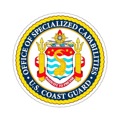 Office of Specialized Capabilities USCG (U.S. Coast Guard) STICKER Vinyl Kiss-Cut Decal 6 Inch White - The Sticker Space