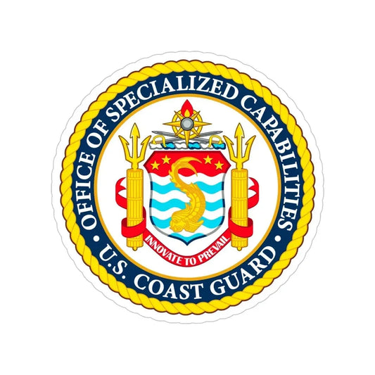 Office of Specialized Capabilities USCG (U.S. Coast Guard) Transparent STICKER Die-Cut Vinyl Decal 6 Inch - The Sticker Space
