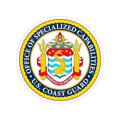 Office of Specialized Capabilities USCG (U.S. Coast Guard) Transparent STICKER Die-Cut Vinyl Decal - The Sticker Space
