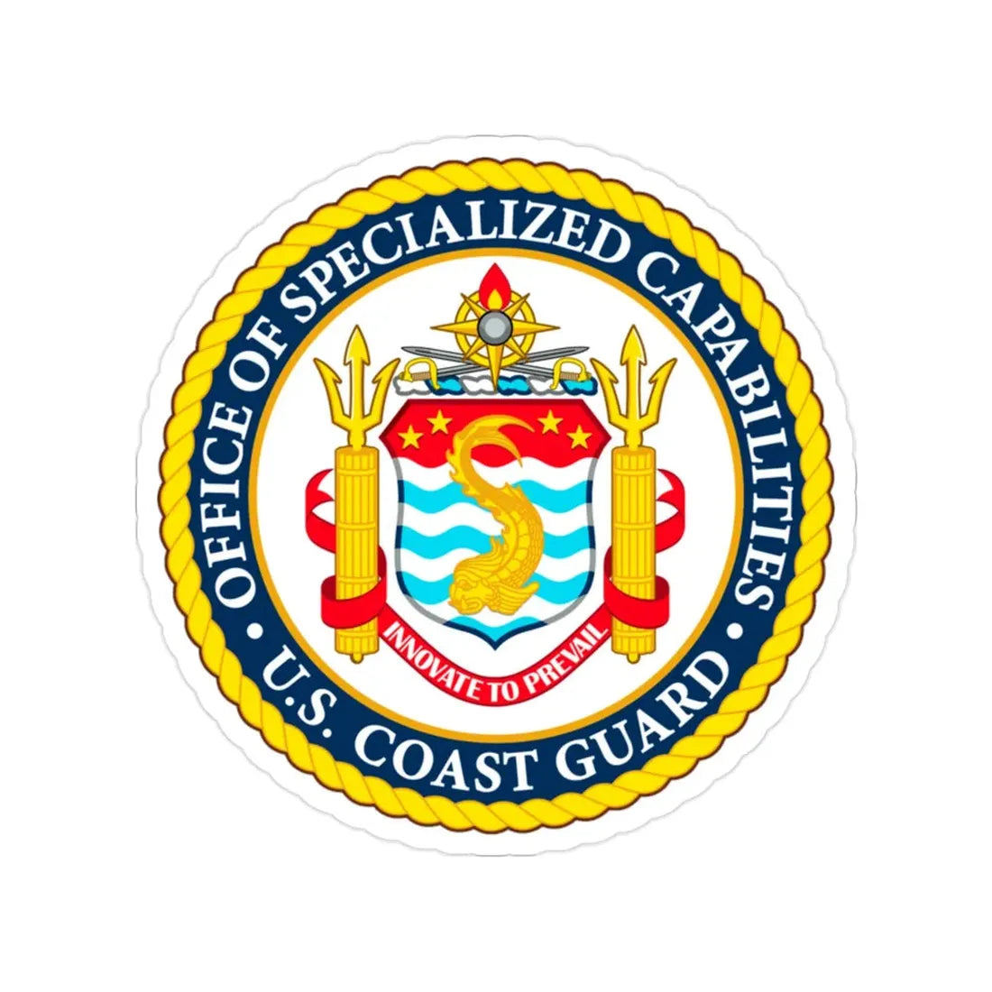 Office of Specialized Capabilities USCG (U.S. Coast Guard) Transparent STICKER Die-Cut Vinyl Decal - The Sticker Space