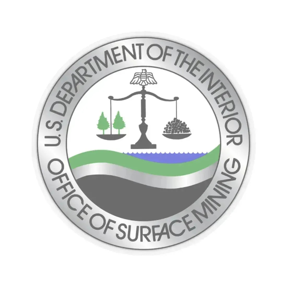 Office of Surface Mining - STICKER Vinyl Kiss-Cut Decal 2 Inch Transparent - The Sticker Space
