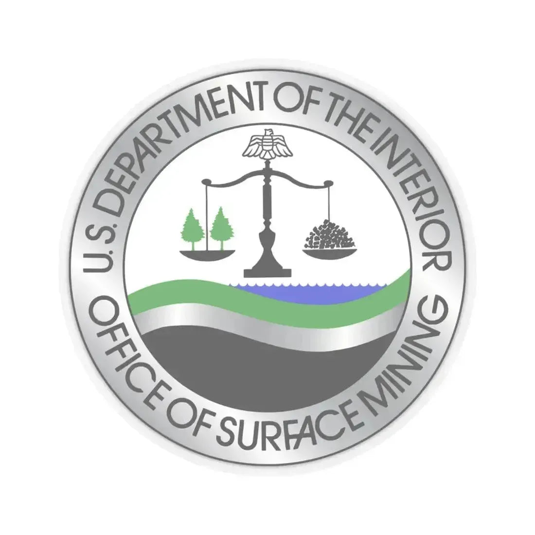 Office of Surface Mining - STICKER Vinyl Kiss-Cut Decal 6 Inch Transparent - The Sticker Space