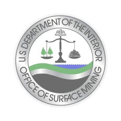 Office of Surface Mining - STICKER Vinyl Kiss-Cut Decal 6 Inch Transparent - The Sticker Space