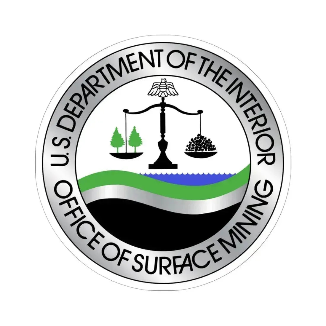 Office of Surface Mining - STICKER Vinyl Kiss-Cut Decal 6 Inch White - The Sticker Space