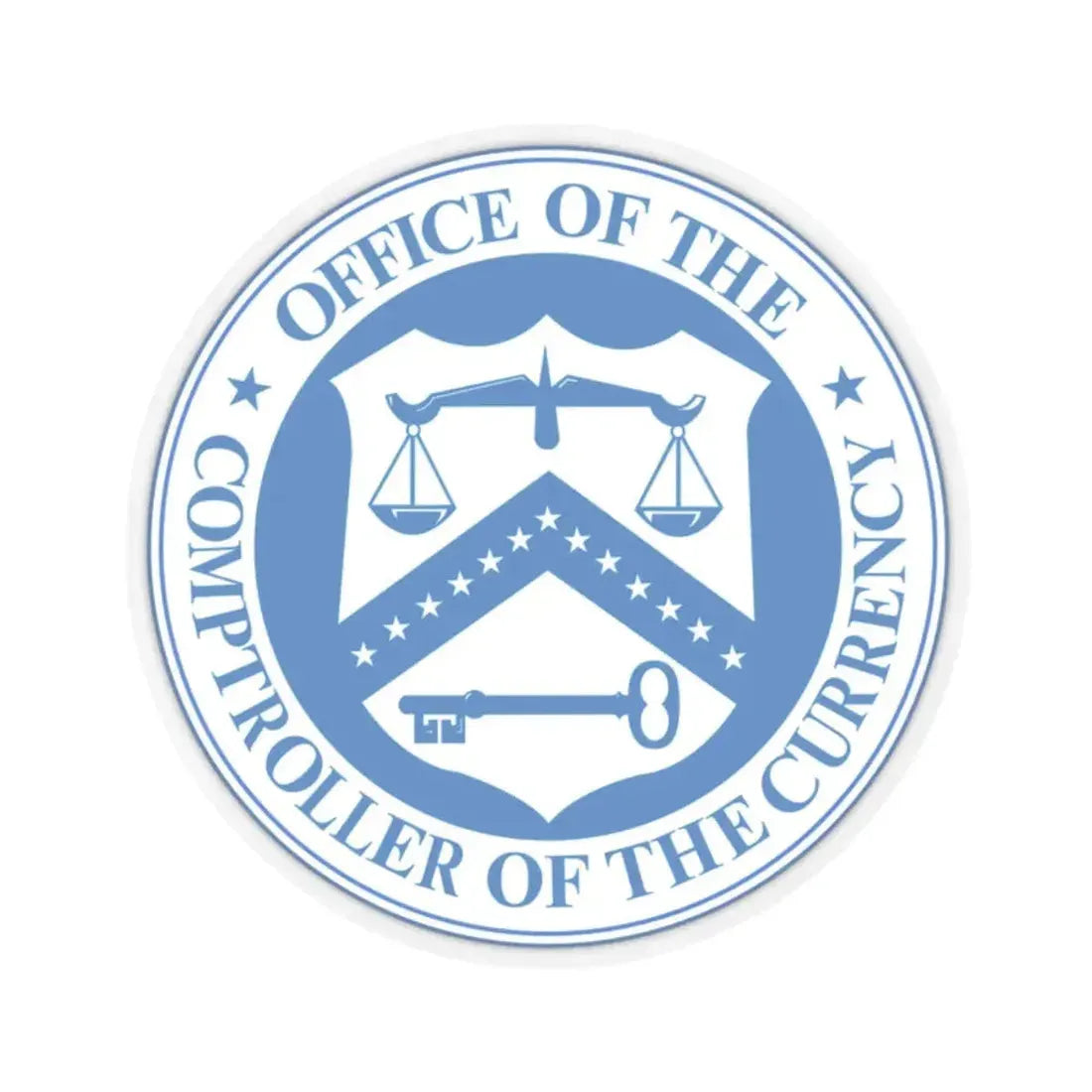 Office of the Comptroller of the Currency - STICKER Vinyl Kiss-Cut Decal 2 Inch Transparent - The Sticker Space
