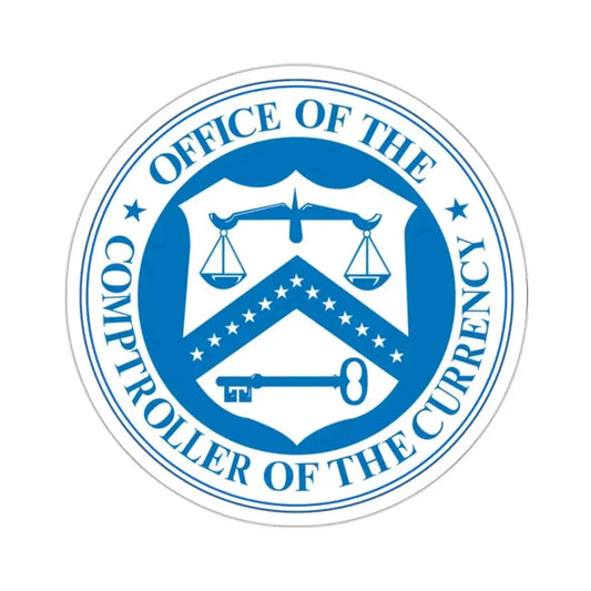Office of the Comptroller of the Currency - STICKER Vinyl Kiss-Cut Decal 2 Inch White - The Sticker Space