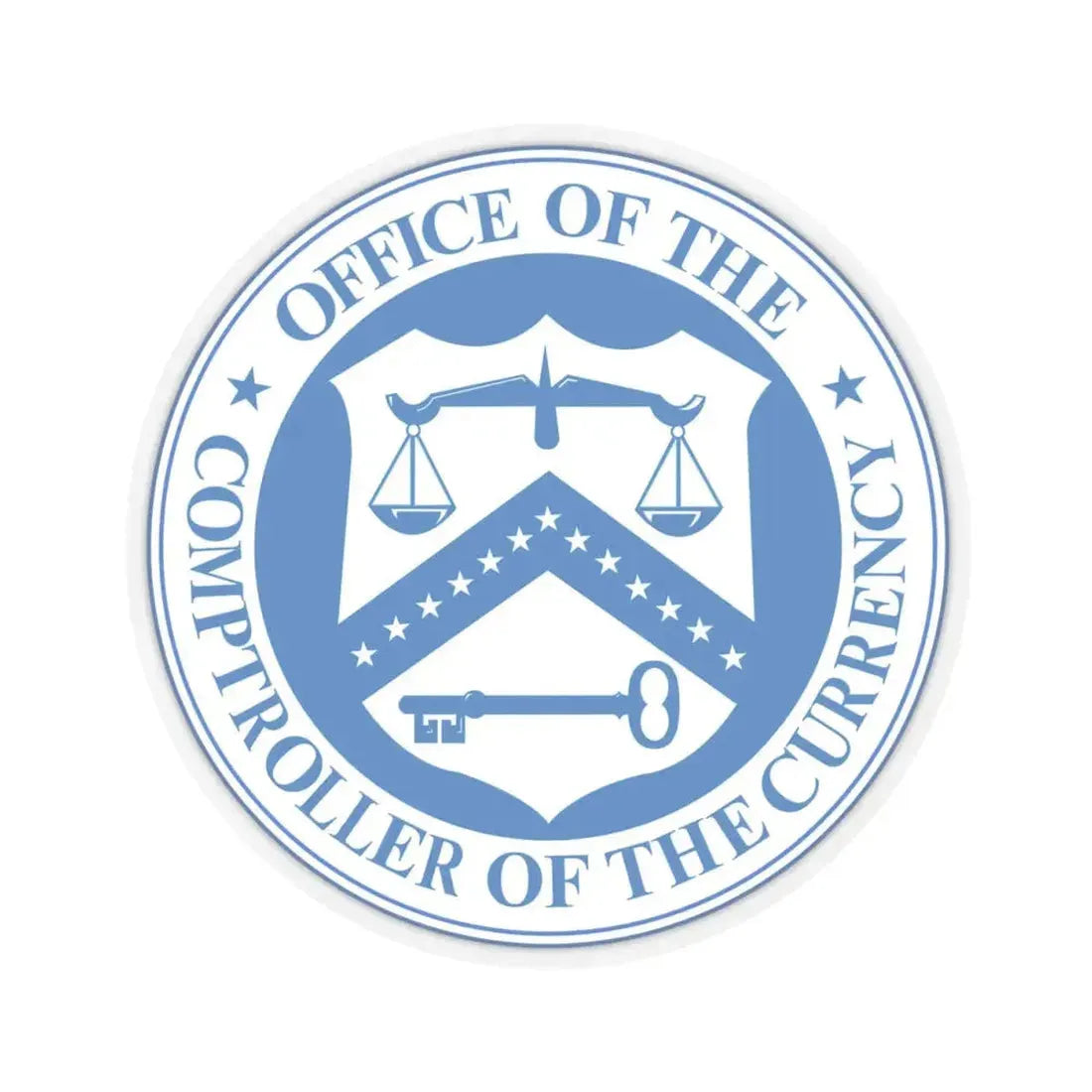 Office of the Comptroller of the Currency - STICKER Vinyl Kiss-Cut Decal 4 Inch Transparent - The Sticker Space
