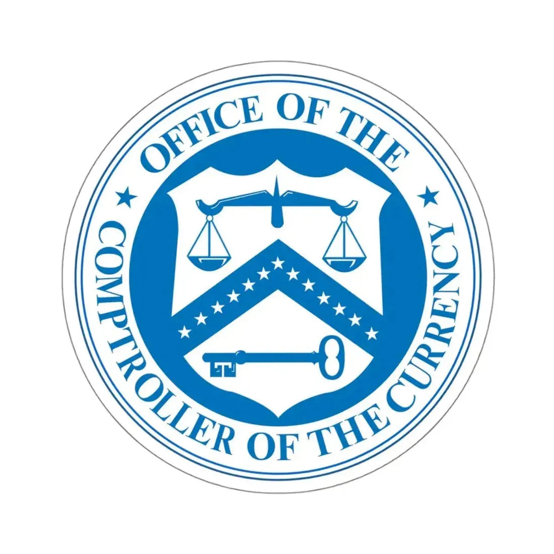 Office of the Comptroller of the Currency - STICKER Vinyl Kiss-Cut Decal 4 Inch White - The Sticker Space