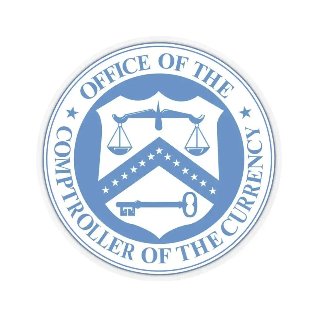 Office of the Comptroller of the Currency - STICKER Vinyl Kiss-Cut Decal 6 Inch Transparent - The Sticker Space