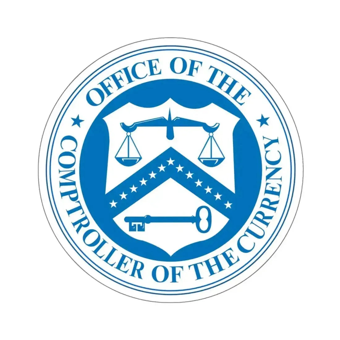Office of the Comptroller of the Currency - STICKER Vinyl Kiss-Cut Decal 6 Inch White - The Sticker Space