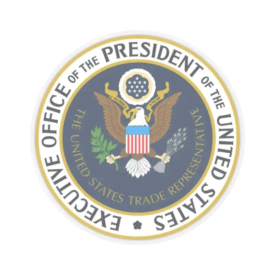 Office of the United States Trade Representative - STICKER Vinyl Kiss-Cut Decal 2 Inch Transparent - The Sticker Space