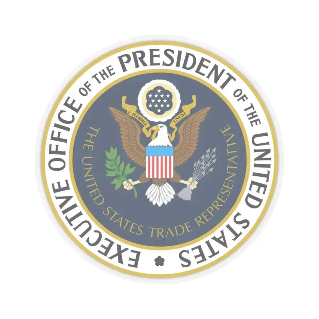 Office of the United States Trade Representative - STICKER Vinyl Kiss-Cut Decal 3 Inch Transparent - The Sticker Space