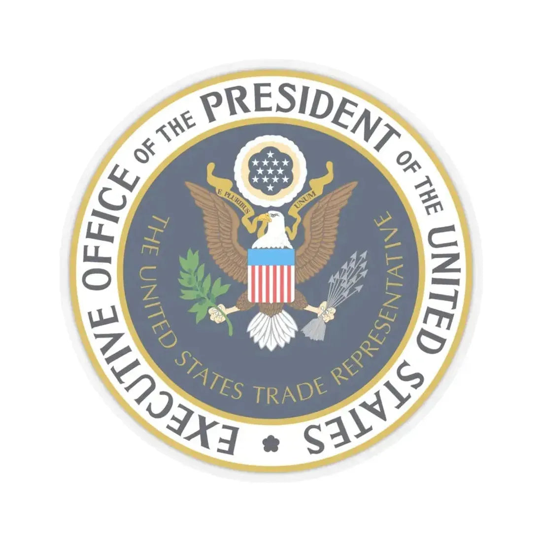 Office of the United States Trade Representative - STICKER Vinyl Kiss-Cut Decal 4 Inch Transparent - The Sticker Space