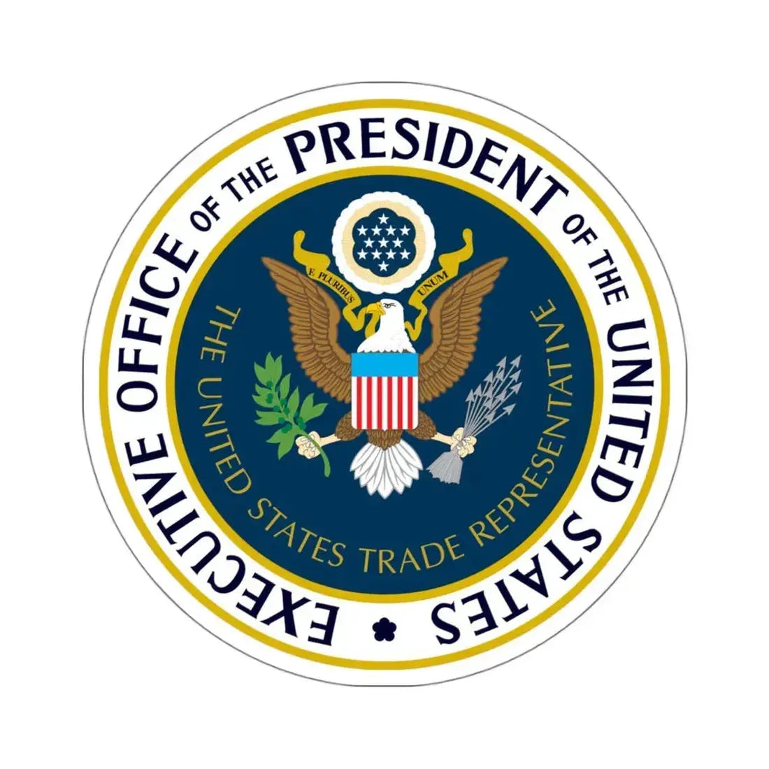 Office of the United States Trade Representative - STICKER Vinyl Kiss-Cut Decal 4 Inch White - The Sticker Space