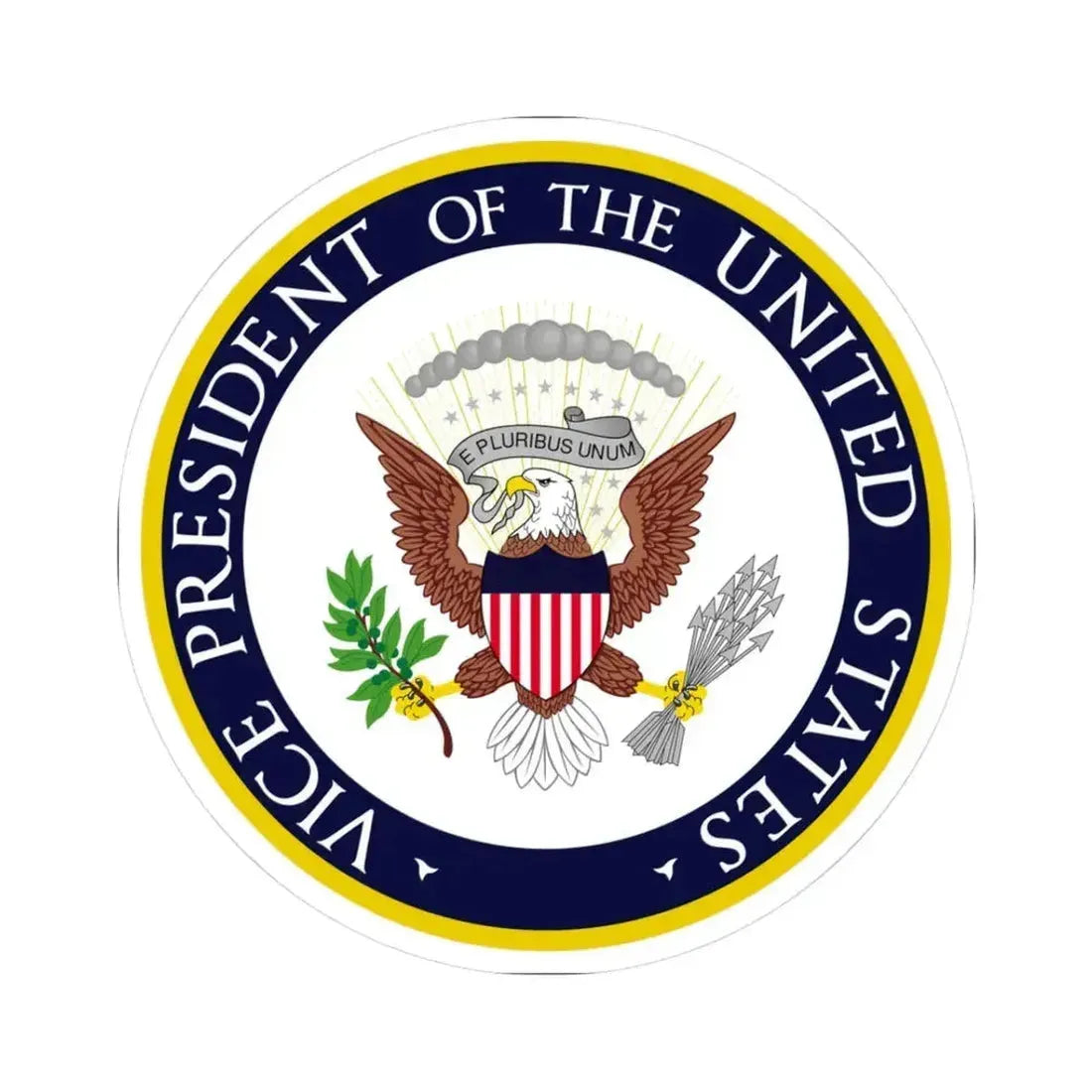 Office of the Vice President of the United States - STICKER Vinyl Kiss-Cut Decal 3 Inch White - The Sticker Space