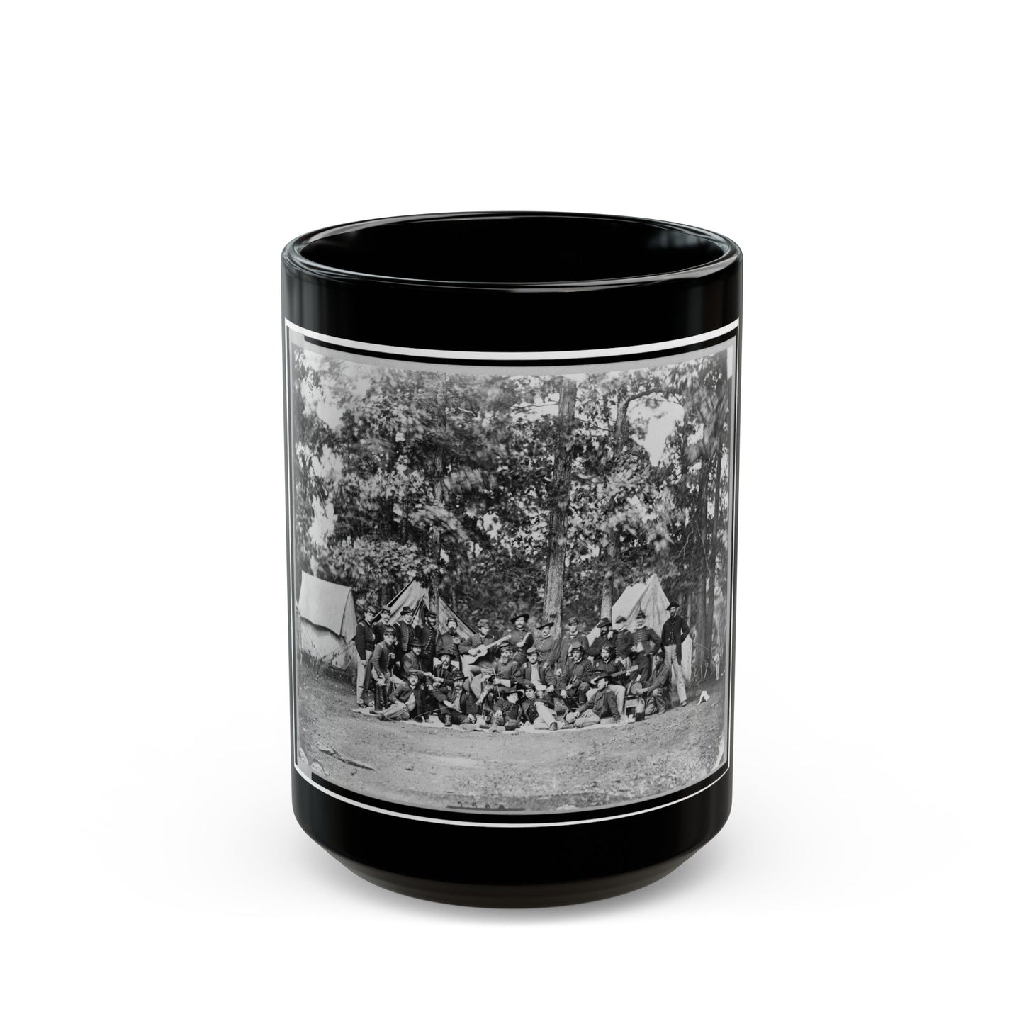 Officers Of U.S. Horse Artillery Brigade, Near Culpeper, Va., September, 1863 (U.S. Civil War) Black Coffee Mug-15oz-The Sticker Space