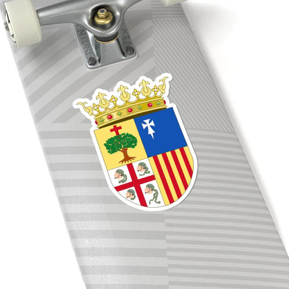 Official Coat of Arms of Aragon (Spain) (Coat of Arms) STICKER Vinyl Kiss-Cut Decal - The Sticker Space