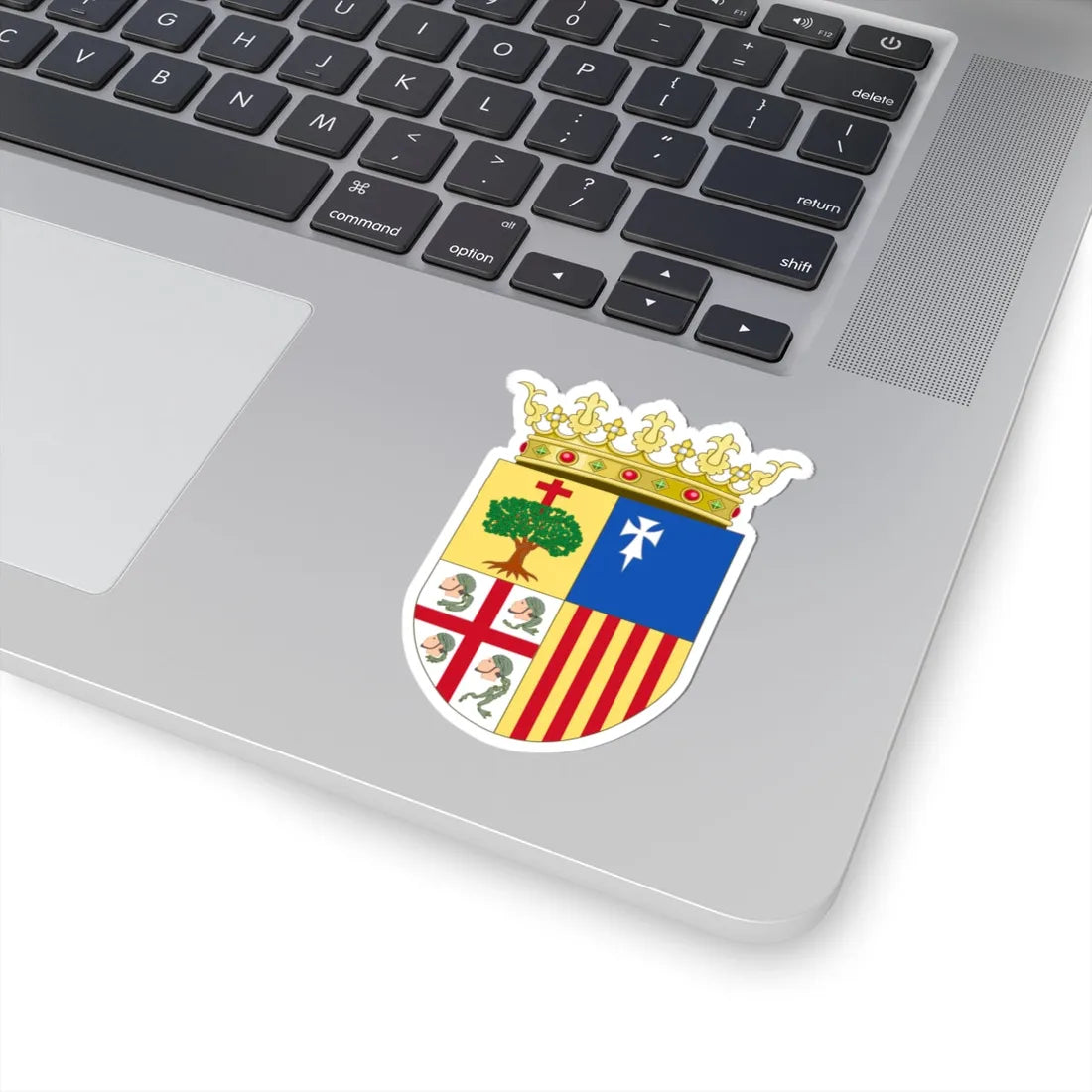 Official Coat of Arms of Aragon (Spain) (Coat of Arms) STICKER Vinyl Kiss-Cut Decal - The Sticker Space