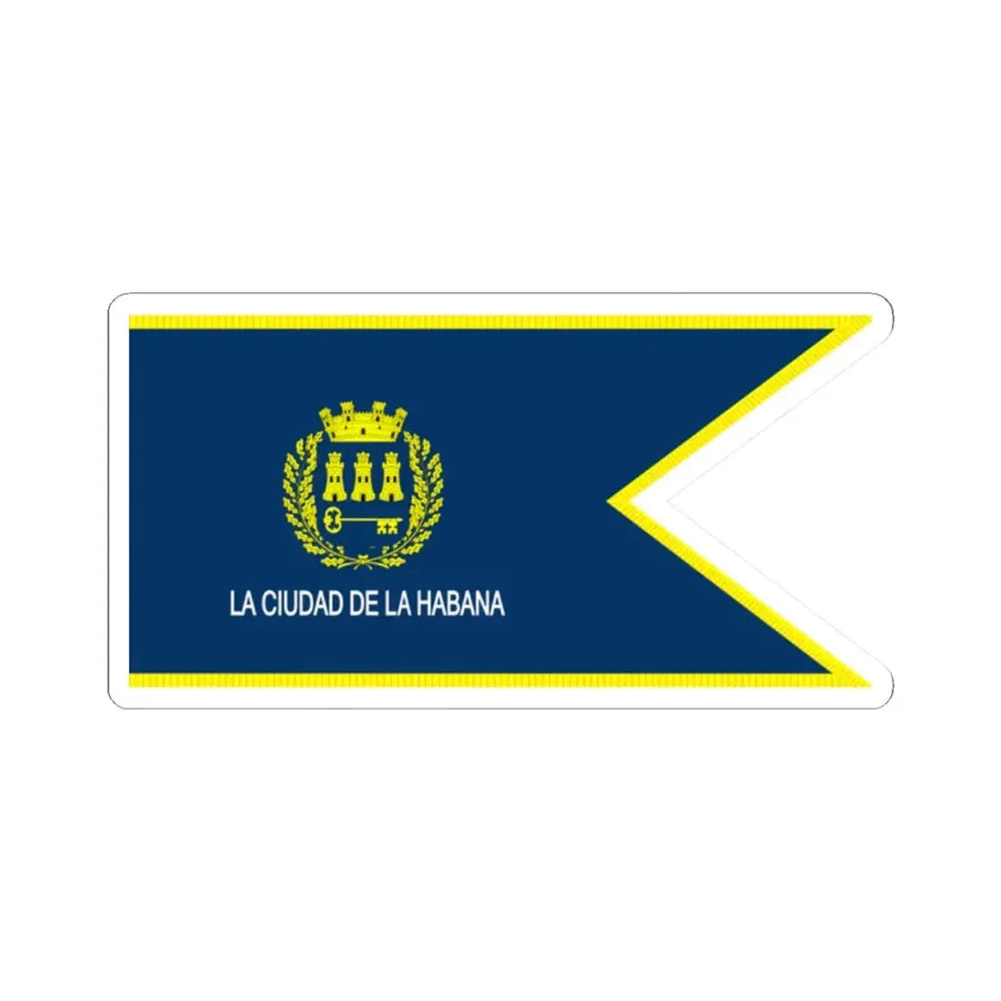 Official flag of Havana Cuba (Cuba) STICKER Vinyl Kiss-Cut Decal 2 Inch White - The Sticker Space