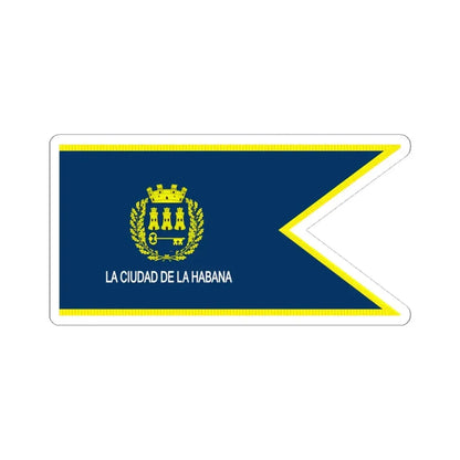 Official flag of Havana Cuba (Cuba) STICKER Vinyl Kiss-Cut Decal 4 Inch White - The Sticker Space