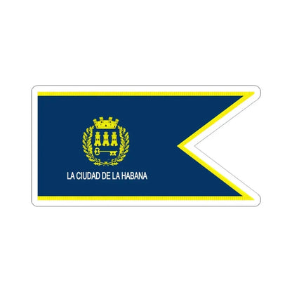 Official flag of Havana Cuba (Cuba) STICKER Vinyl Kiss-Cut Decal 6 Inch White - The Sticker Space