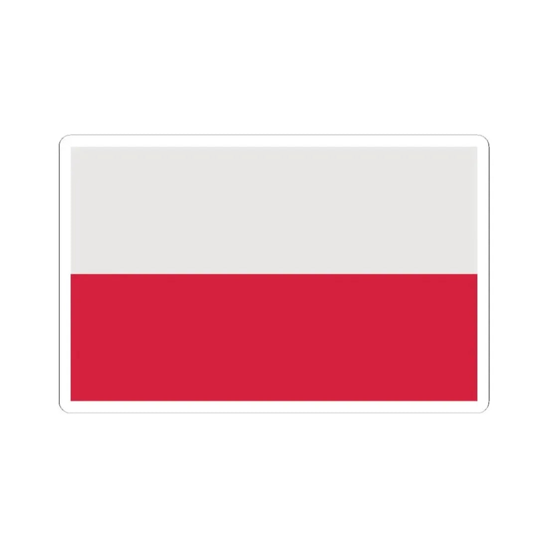 Official flag of Poland (Poland) STICKER Vinyl Kiss-Cut Decal 3 Inch White - The Sticker Space