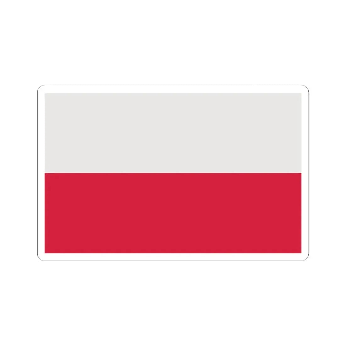 Official flag of Poland (Poland) STICKER Vinyl Kiss-Cut Decal 4 Inch White - The Sticker Space