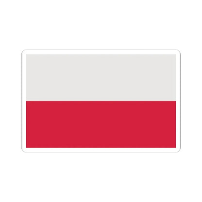 Official flag of Poland (Poland) STICKER Vinyl Kiss-Cut Decal 4 Inch White - The Sticker Space