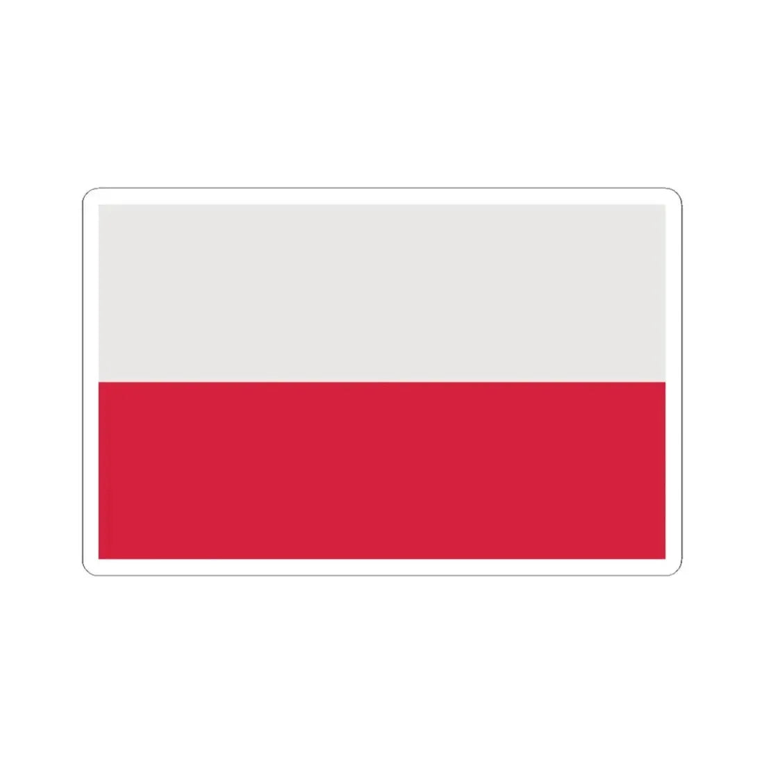 Official flag of Poland (Poland) STICKER Vinyl Kiss-Cut Decal 6 Inch White - The Sticker Space