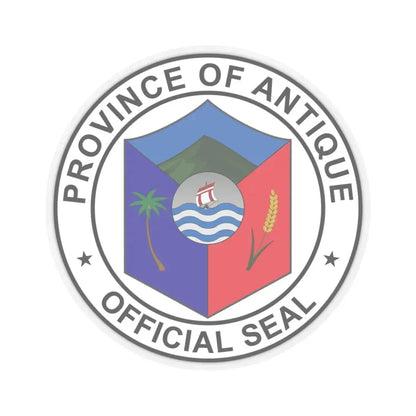 Official Seal of Antique (Philippines) STICKER Vinyl Kiss-Cut Decal 3 Inch Transparent - The Sticker Space