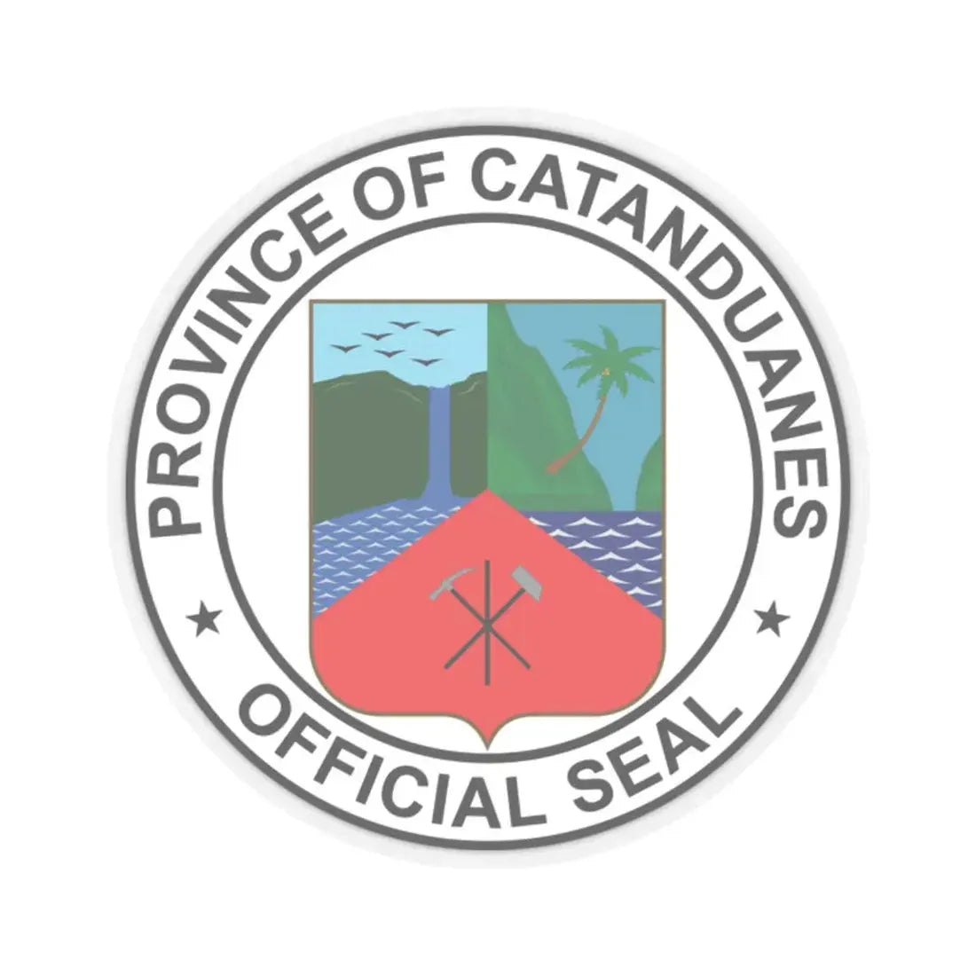 Official Seal of Catanduanes (Philippines) STICKER Vinyl Kiss-Cut Decal 2 Inch Transparent - The Sticker Space