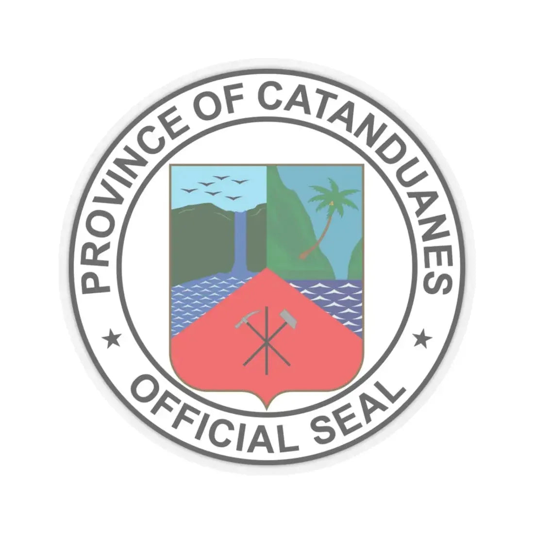 Official Seal of Catanduanes (Philippines) STICKER Vinyl Kiss-Cut Decal 3 Inch Transparent - The Sticker Space