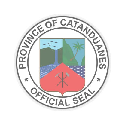 Official Seal of Catanduanes (Philippines) STICKER Vinyl Kiss-Cut Decal 3 Inch Transparent - The Sticker Space