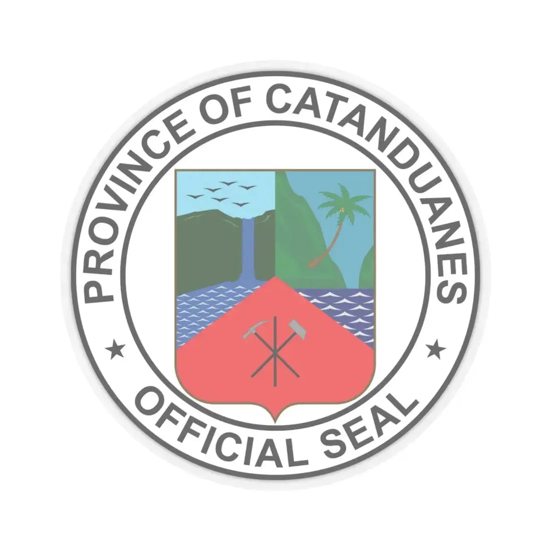 Official Seal of Catanduanes (Philippines) STICKER Vinyl Kiss-Cut Decal 6 Inch Transparent - The Sticker Space