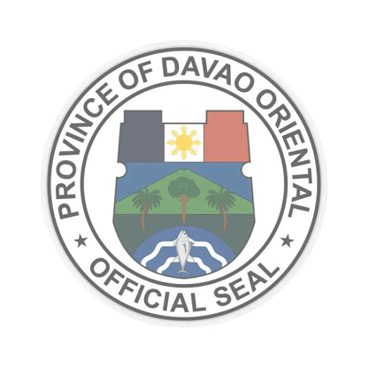 Official Seal of Davao Oriental (Philippines) STICKER Vinyl Kiss-Cut Decal 3 Inch Transparent - The Sticker Space
