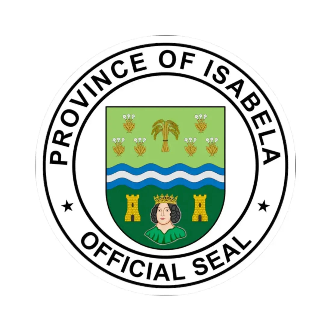 Official Seal of Isabela (Philippines) STICKER Vinyl Kiss-Cut Decal 2 Inch White - The Sticker Space